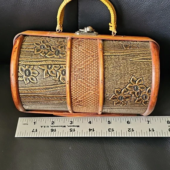 Artisan Floral Brown Mini Bag - Picture 1 of 5